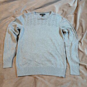 Banana Republic Factory Women's Pointelle Forever Sweater Grey SZ XS